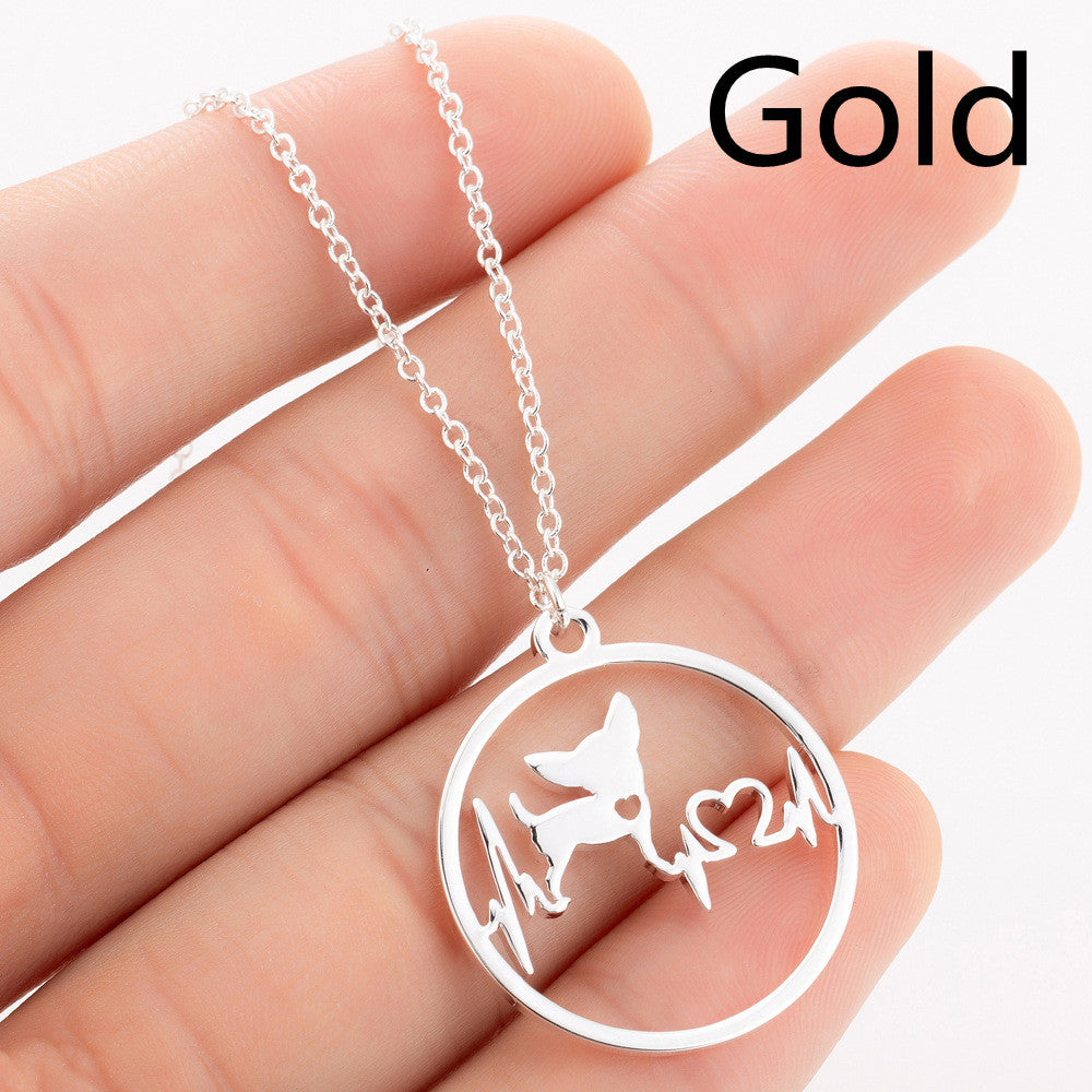 Pet Paw-Print Pendant Necklace