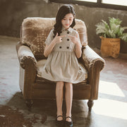 Beige Children's Shirt Dress