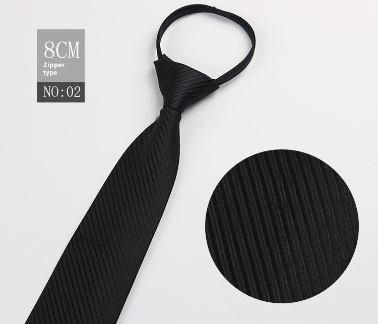Men's Zip-Tie Striped Necktie