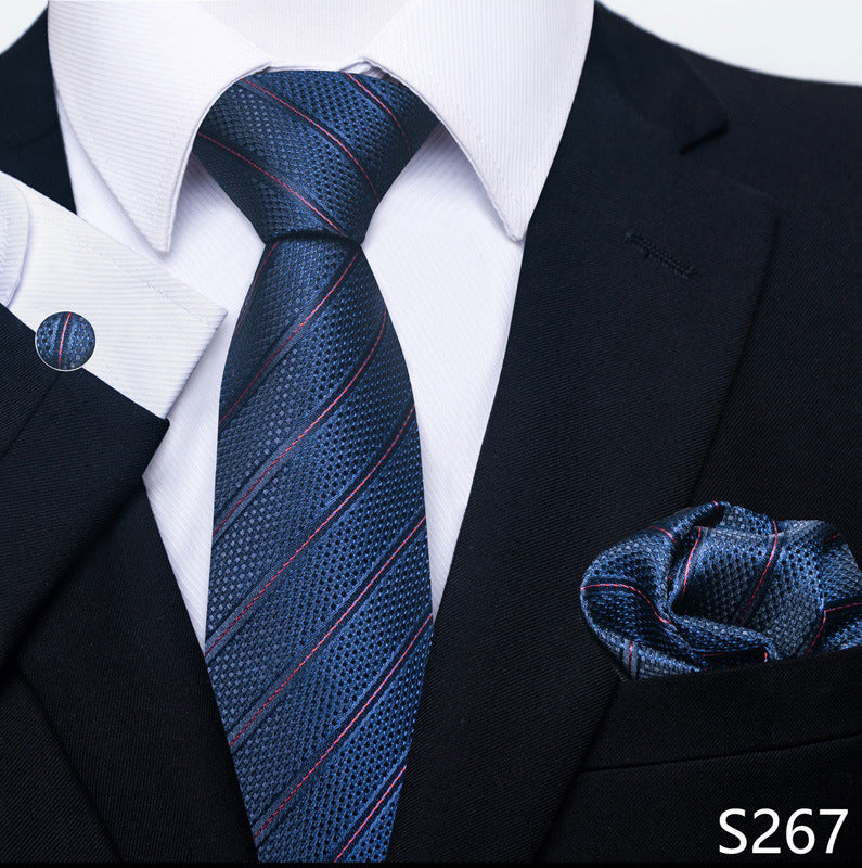 Men's Tie, Scarf & Cuff Buckle Set