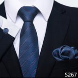 Men's Creative All-match Business Formal Wear Tie Scarf Cuff Buckle Set