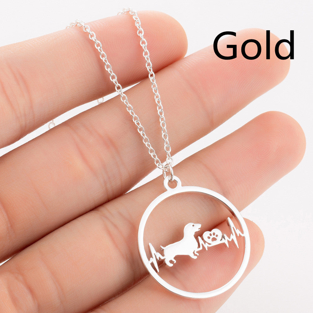 Pet Paw-Print Pendant Necklace