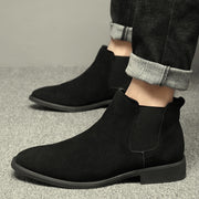 Men's Suede Pointed-Toe Martin Boots
