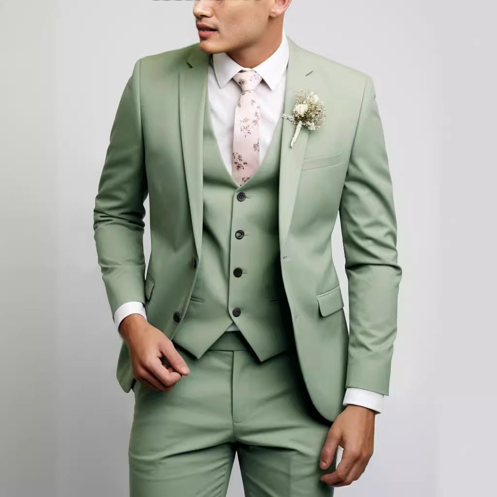 Men's Two-Button Casual Suit Set