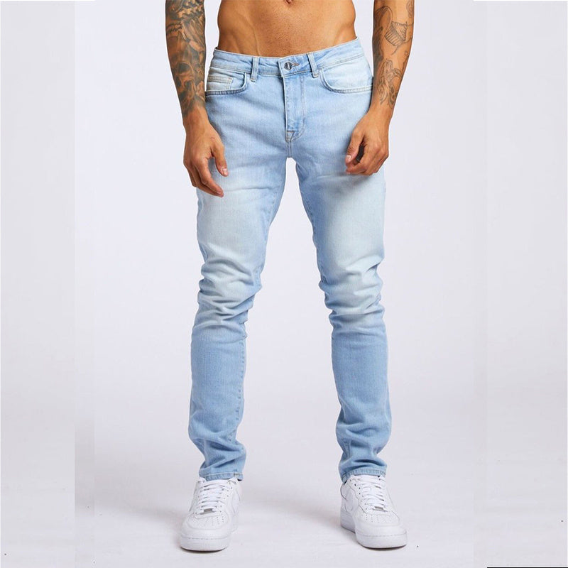Men's Slim-Fit High-Waist Jeans