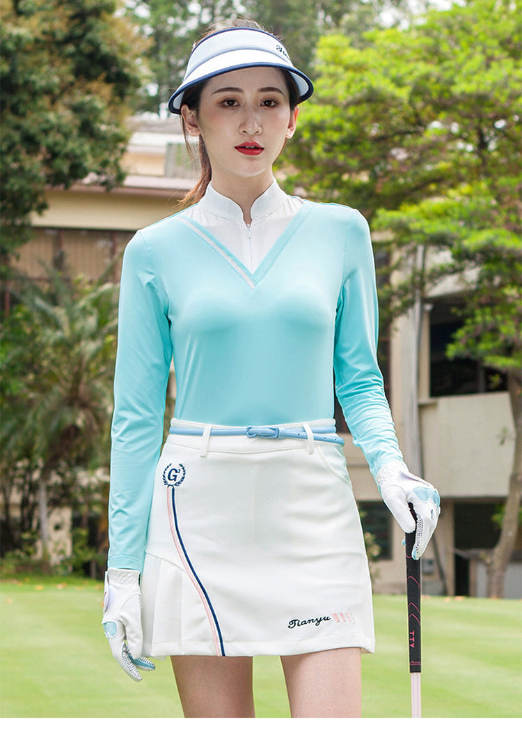 Women's Long-Sleeve Sun Protection Golf Top