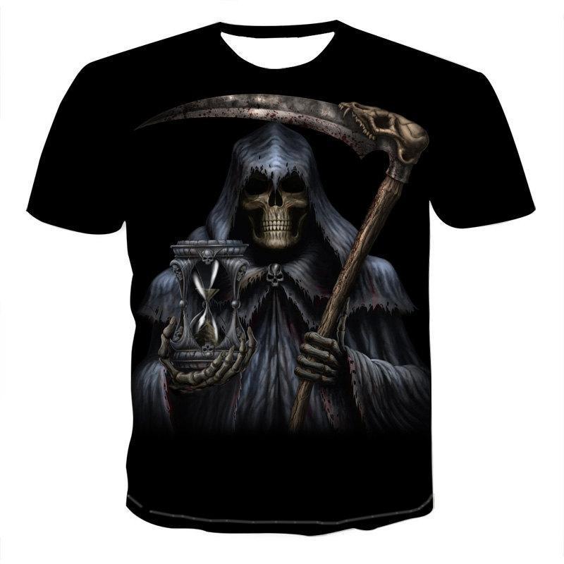 Men's Streetwear Skull Print Tee