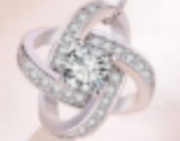Sterling Silver Heart Zircon Pendant Necklace