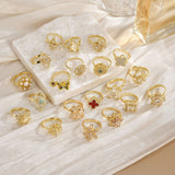 Temperament Wild Affordable Luxury Copper Plating 18K Gold Ring