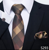 Men's Creative All-match Business Formal Wear Tie Scarf Cuff Buckle Set