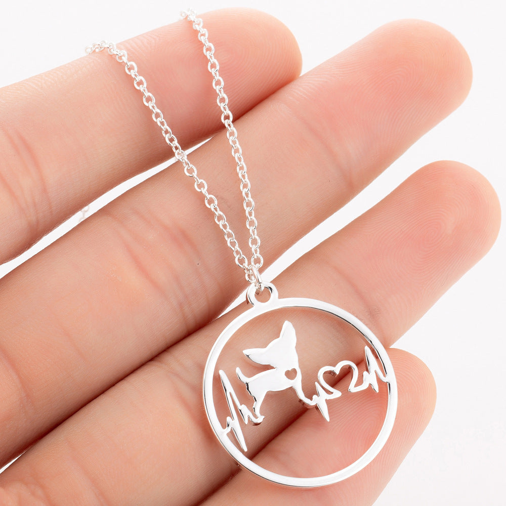 Pet Paw-Print Pendant Necklace