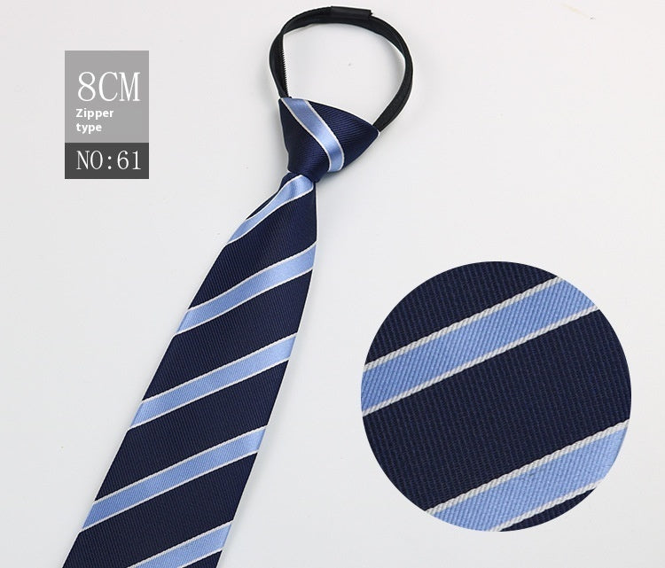 Men's Zip-Tie Striped Necktie