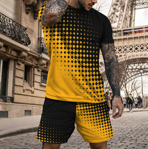 Men's Casual Sportswear Set — Tee & Shorts