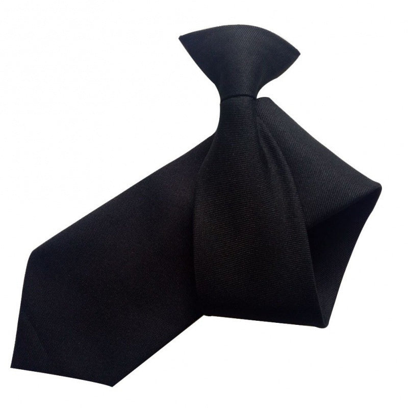 Black Buttoned Security Tie