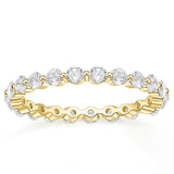 Zirconium Silver Simple Stacked Ring