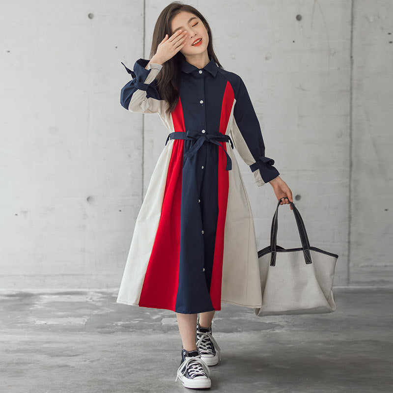 Girls' Multi-Color Patchwork A-Line Skirt