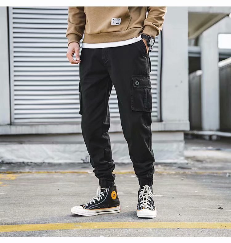 Men's Cropped Multi-Pocket Cargo Pants