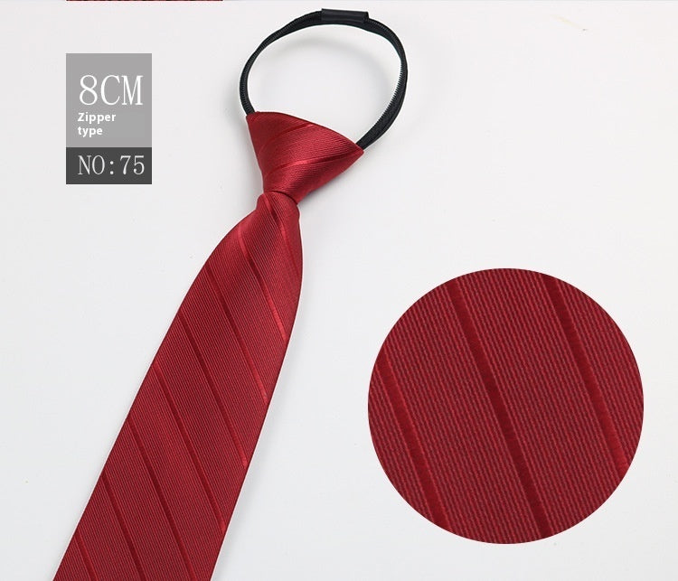 Men's Zip-Tie Striped Necktie