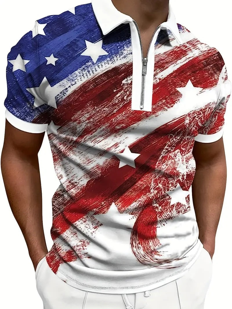 Men's Print Polo — Breathable Fabric