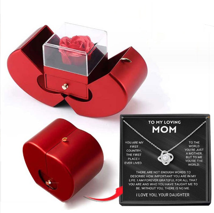 Cartih Eternal Rose Gift Box — Necklace + Preserved Rose