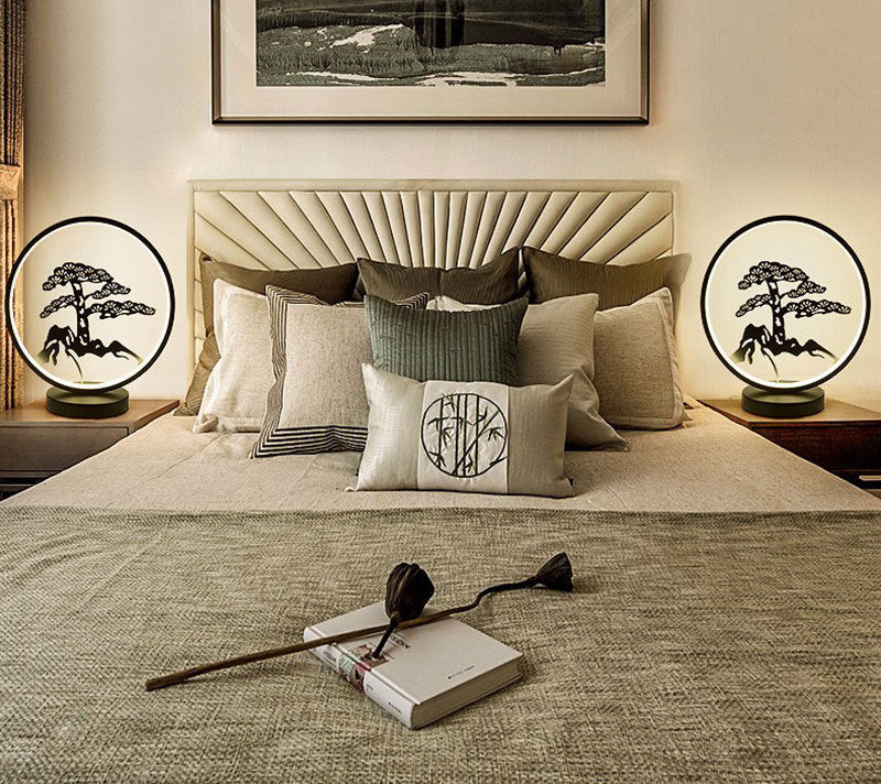 Chinese-Style Ceramic LED Table Lamp