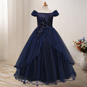 One-Shoulder Princess Flower Dress