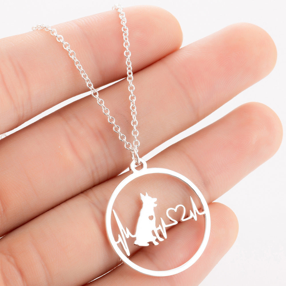 Pet Paw-Print Pendant Necklace