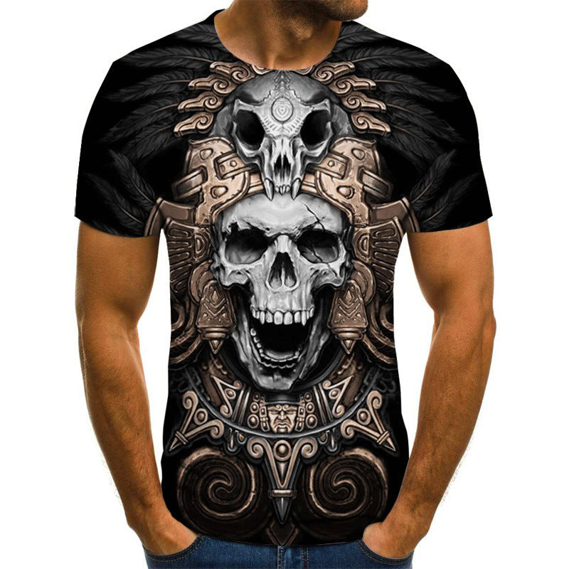 Men's Skull Print Short-Sleeve Tee