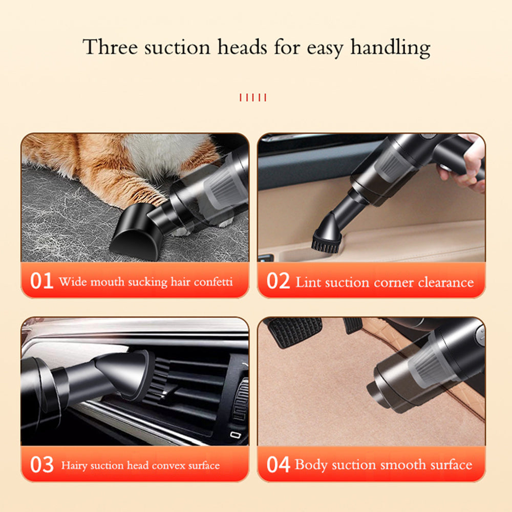 Wireless USB-Charging Mini Car Vacuum