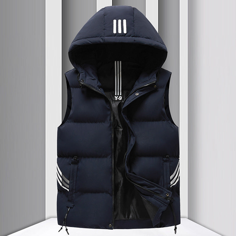 Men's Hooded Cotton Puffer Vest