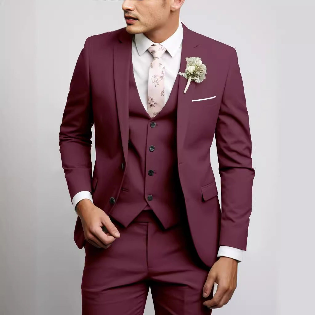 Men's Two-Button Casual Suit Set