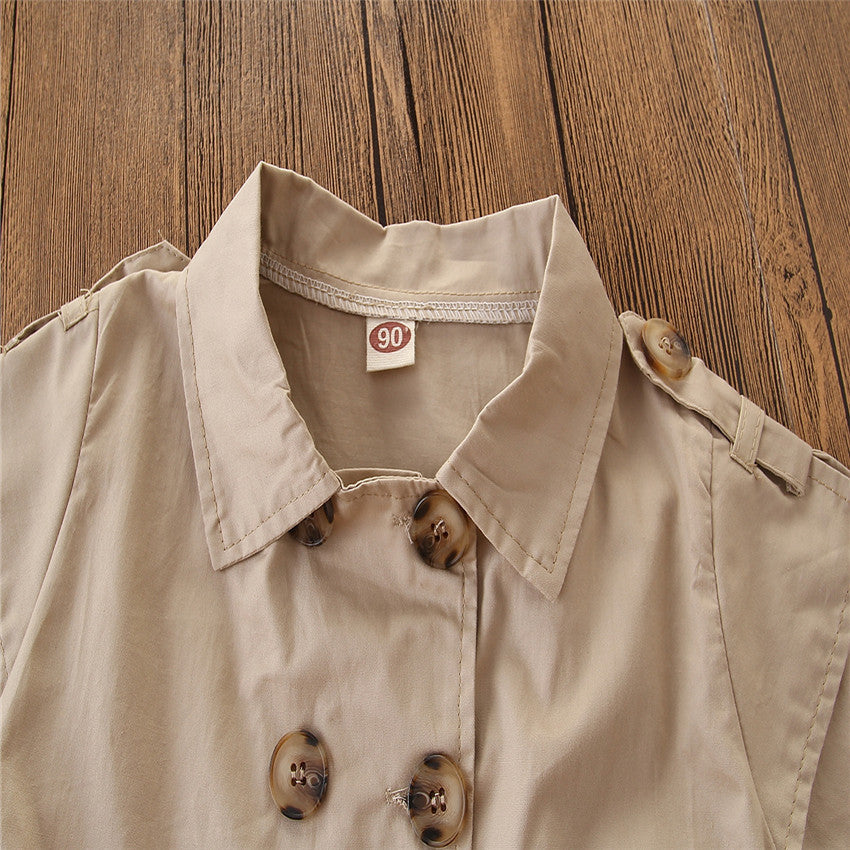 Beige Children's Shirt Dress