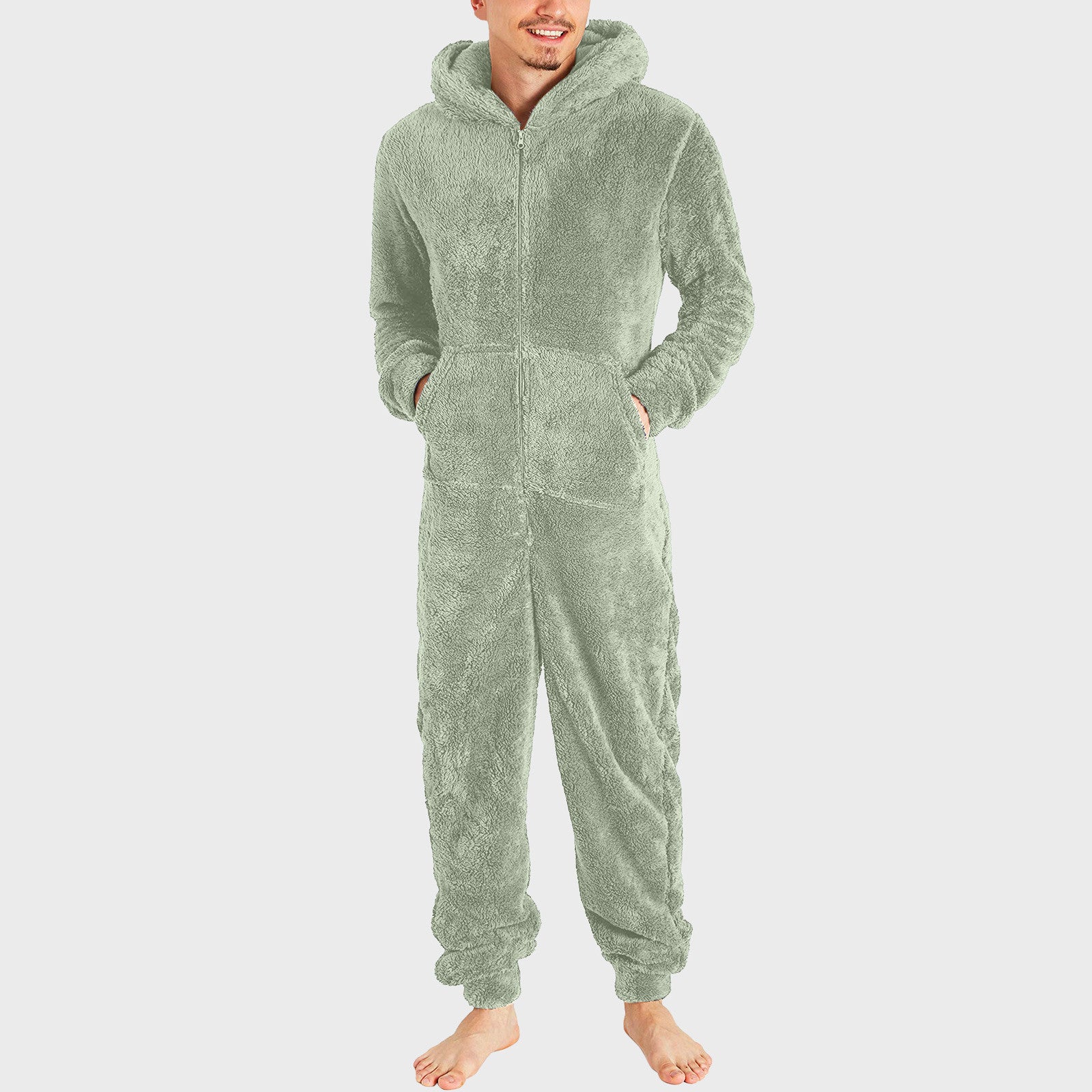 Men's Thermal Plush Pajama Jumpsuit