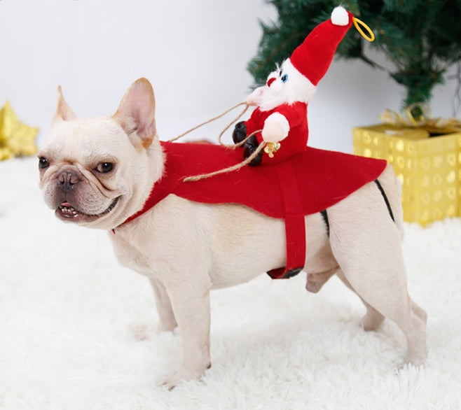 Christmas Reindeer-Rider Pet Costume