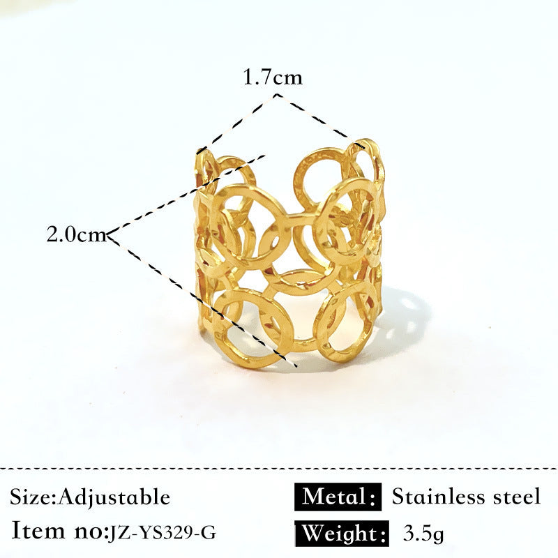 Glossy 18K Gold Simple Ring