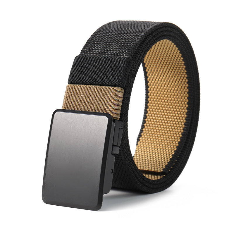 Men's Rotating-Buckle Reversible Nylon Belt