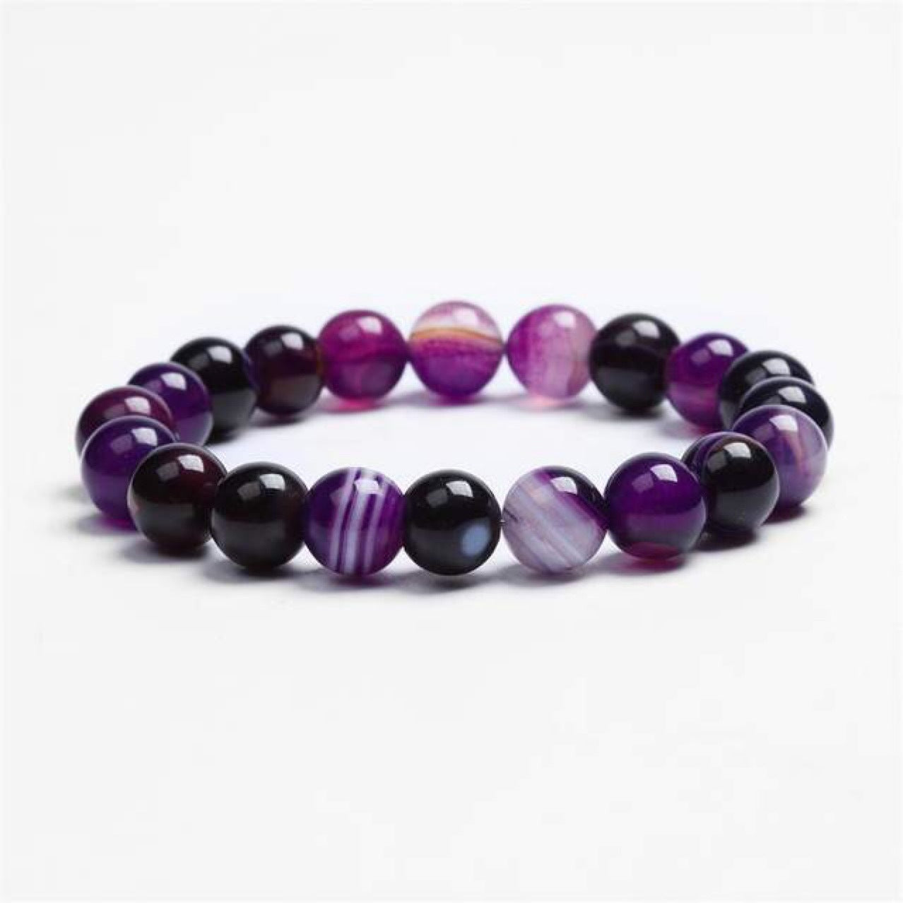 Natural Stone Bracelet — Purple