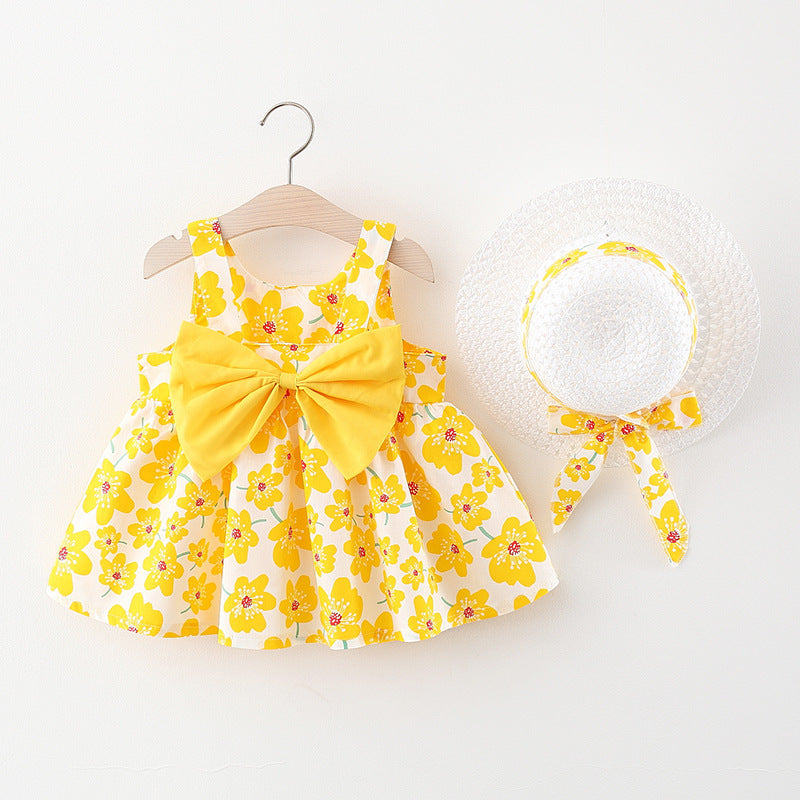 Girls Sleeveless Pleated Dress