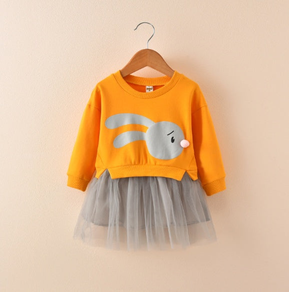 Cartoon Long-Sleeve Baby Princess Dress