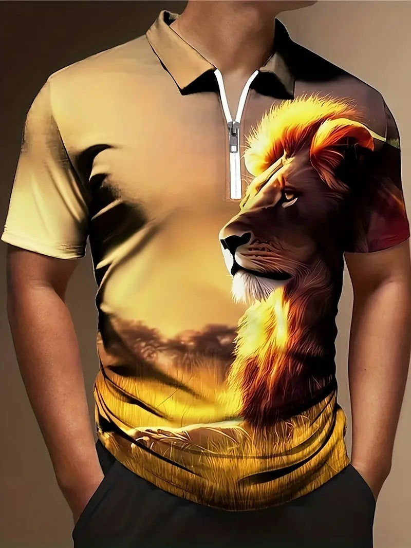 Men's Print Polo — Breathable Fabric