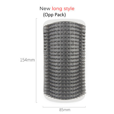 Wall-Mount Cat Self-Grooming Brush with Catnip