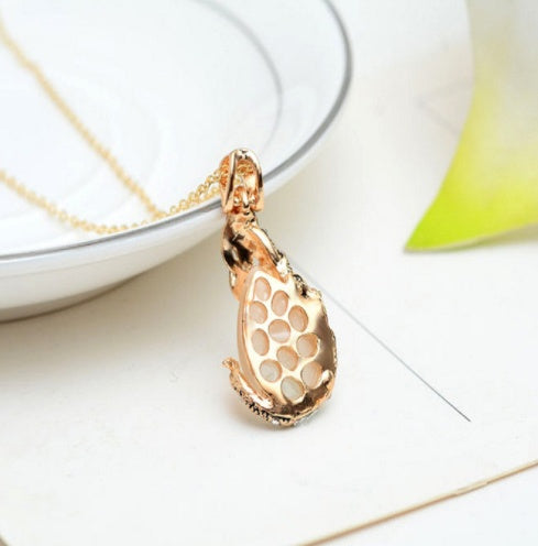 Rhinestone Waterdrop Necklace & Earring Set