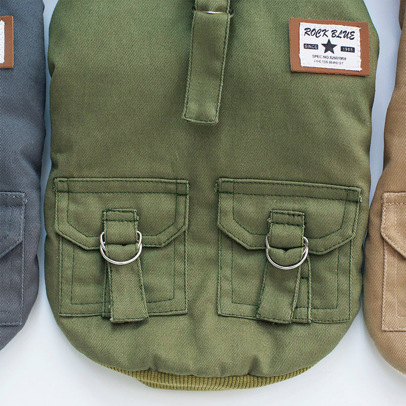 Hooded Cotton Dog Coat