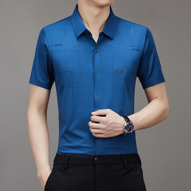 Men's Business Short-Sleeve Shirt — Seamless