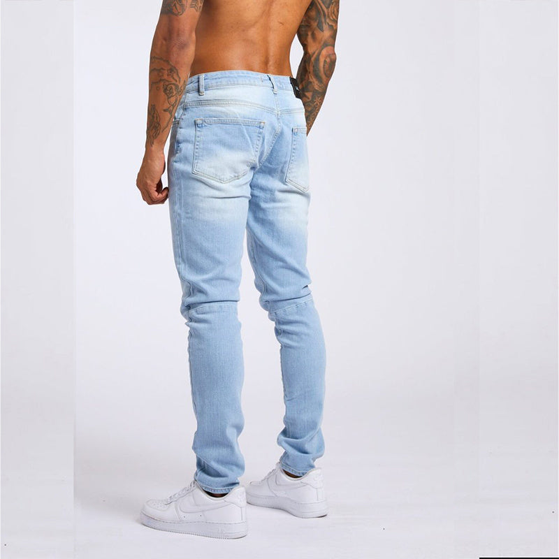 Men's Slim-Fit High-Waist Jeans