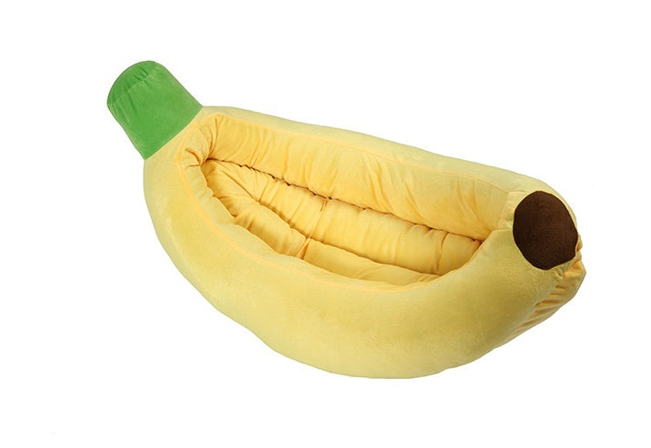 Washable Banana Plush Pet Bed