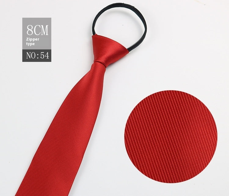 Men's Zip-Tie Striped Necktie