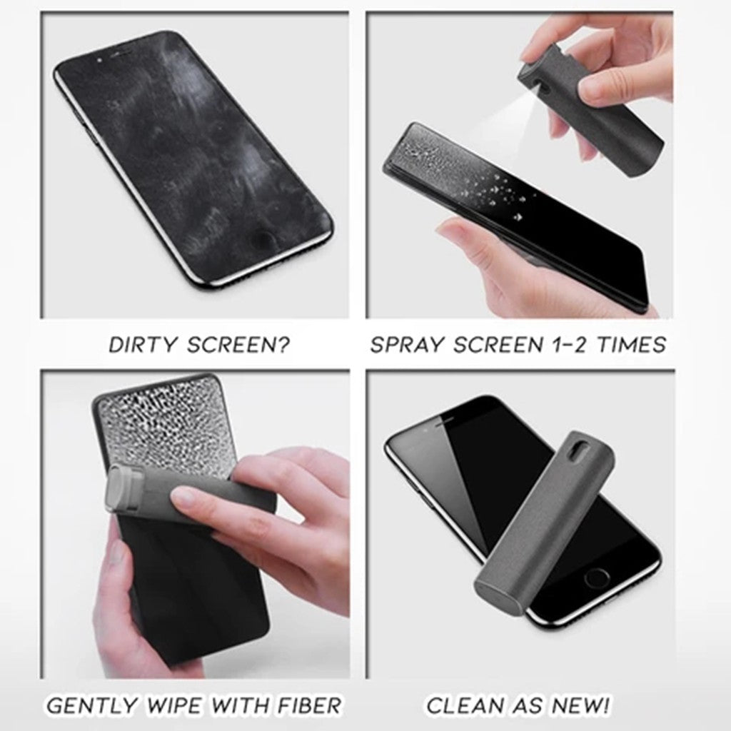 Pocket Screen Cleaner Spray with Microfiber