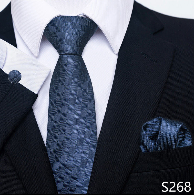 Men's Tie, Scarf & Cuff Buckle Set