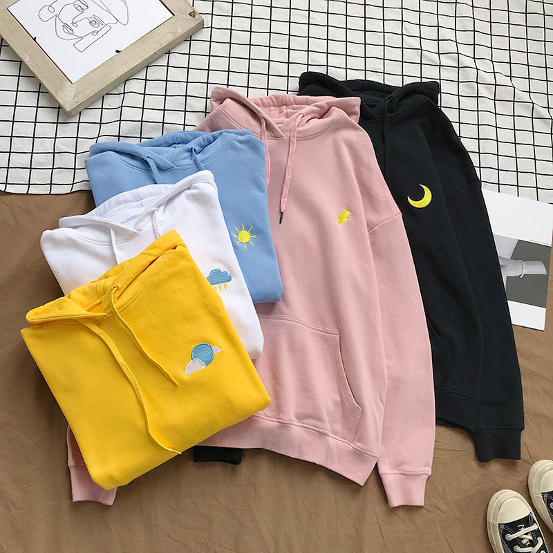 Boys Loose Hooded Sweatshirt Jacket